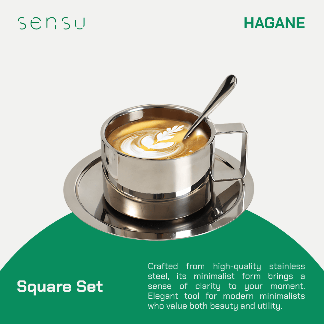Hagane Modern Cup & Saucer Set